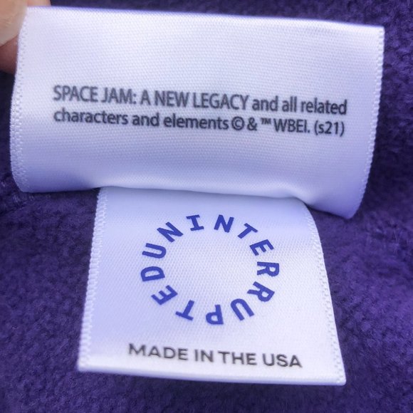 RARE Uninterrupted X Space Jam A New Legacy Purple Hoodie 2021 Medium USA Made - Picture 10 of 11
